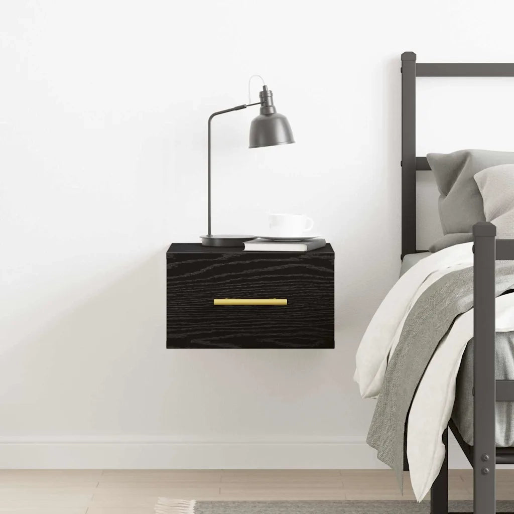 Armadio da Notte Rovere Nero 35 x 35 x 20 cm Legno multistrato 863786