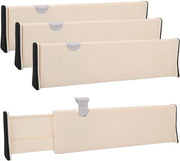 Divisore di prese 4 posti Sistema di ordinamento regolabile Prese in plastica – 37,5 x 10 cm Divisore di prese regolabile Sistema di separazione di prese per cucina, camera da letto, bagno, ufficio, armadio