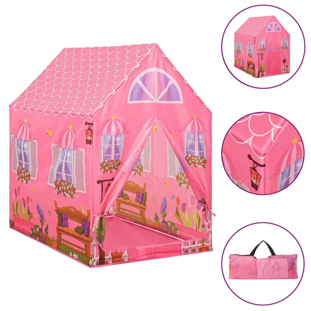 Tenda da gioco per bambini con 250 palline 69 x 94 x 104 cm rosa 02_0005150
