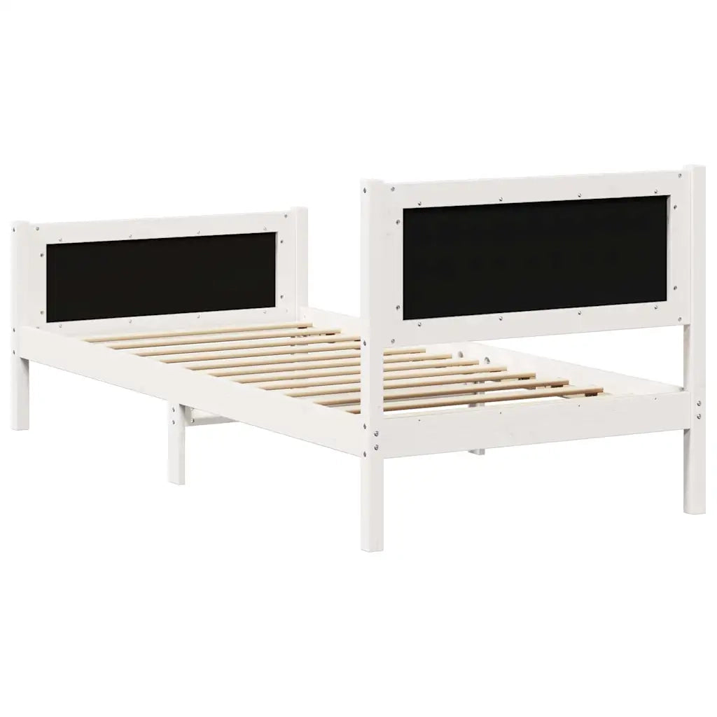 Letto singolo | Letto per adulti | Struttura del letto Grigio chiaro 90 x 190 cm Pino massello