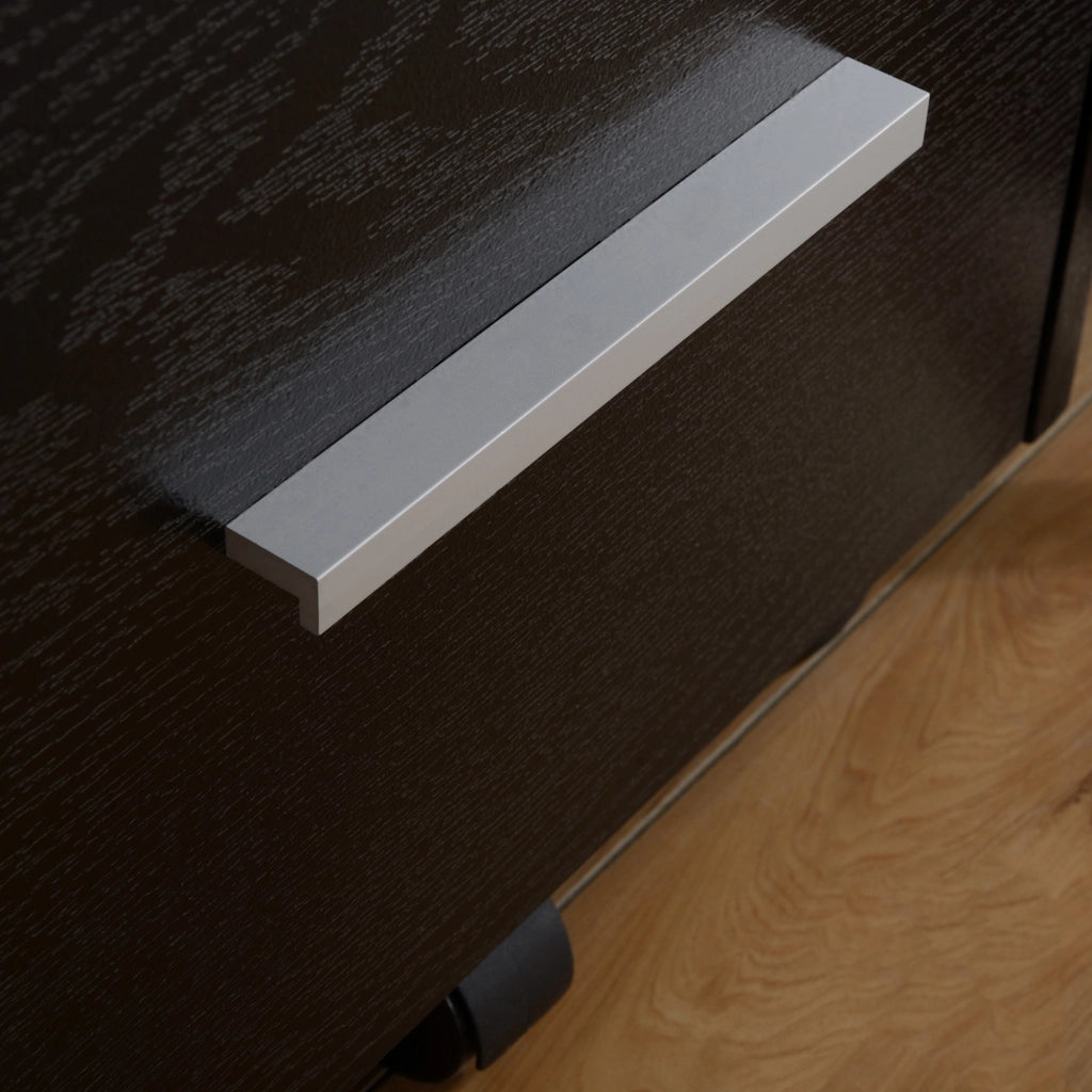 Scrivania con cassetti ¨C zephmum ¨C legno nero 3 cassetti con ruote