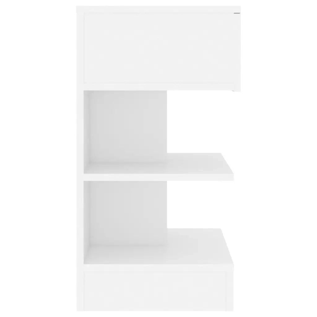 Comodino Bianco 40x35x65 cm in Truciolato 808648