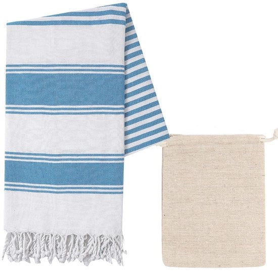 Asciugamano per la spiaggia 90 x 170 cm - Asciugamano per la doccia - Asciugamano per la sauna - Borsa di stivaggio - Leggero - Design minimalista - Asciugamano per il bagno