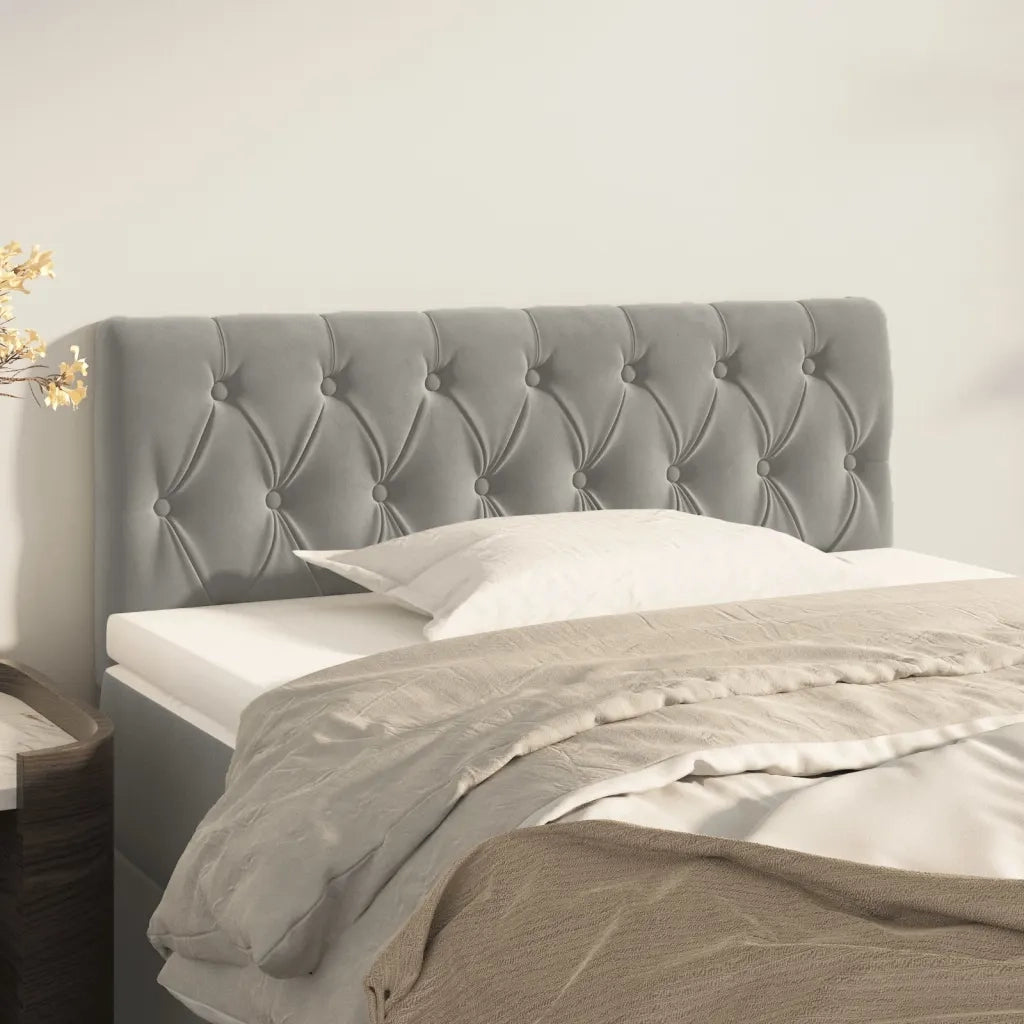 Testiera | Testata Grigio Chiaro 100x7x78/88 cm in Velluto