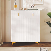 Sideboard con 2 cassetti, 2 ante e ripiani regolabili, bianco