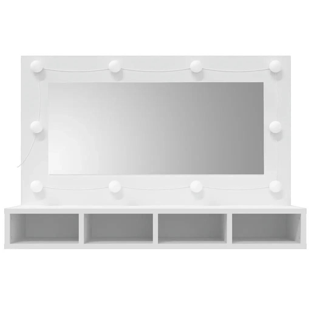 Mobile a Specchio con LED Bianco 90x31,5x62 cm 808891
