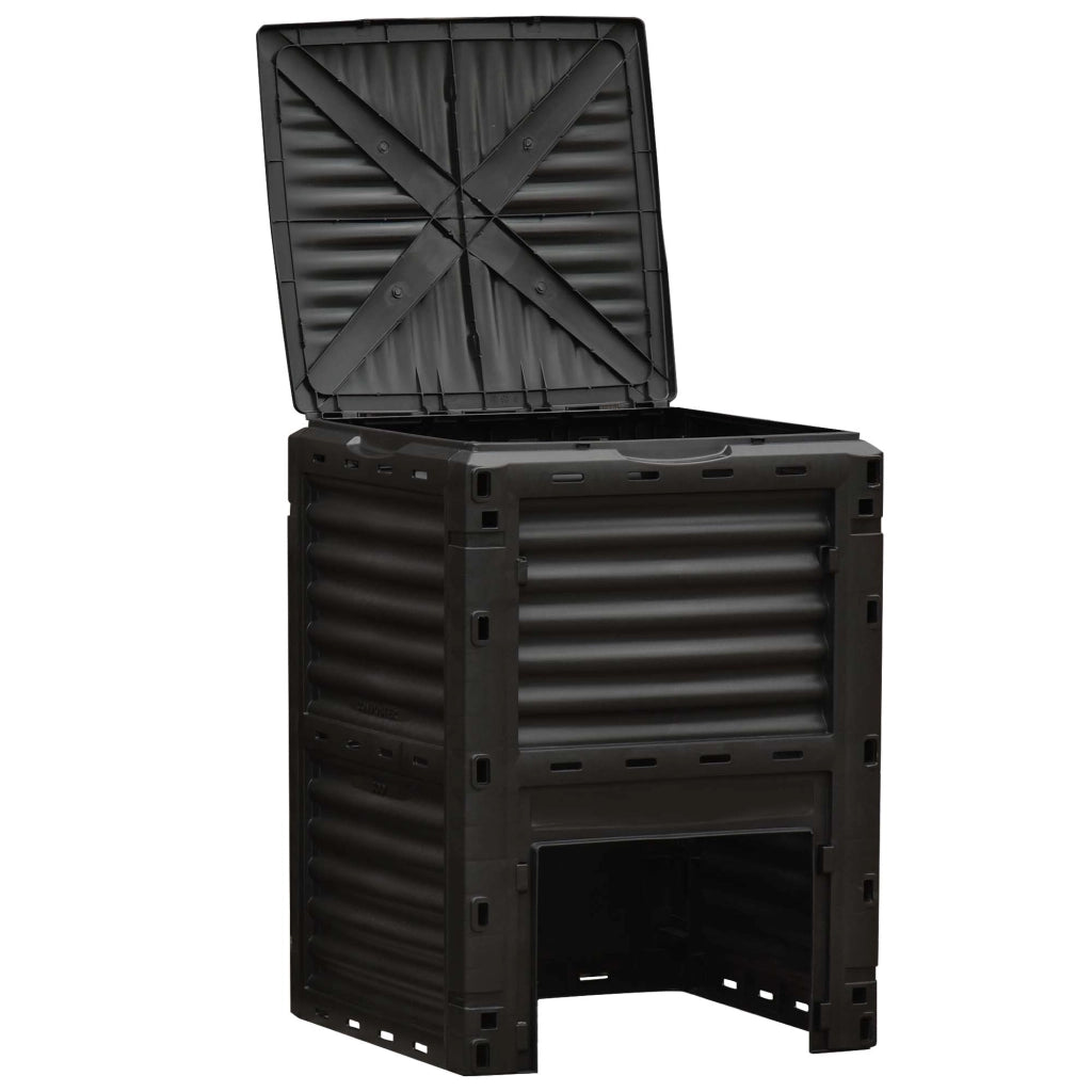 Compostiera da Giardino 300L ¨C Minimal ¨C Plastica Nera