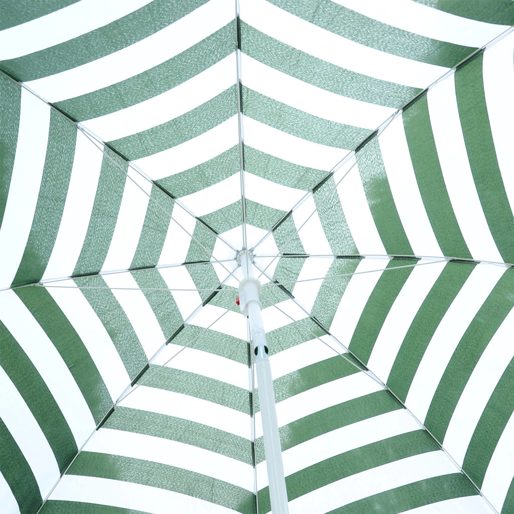 Ombrellone da Giardino inclinabile ¨C Minimal ¨C Verde e Bianco 180 cm