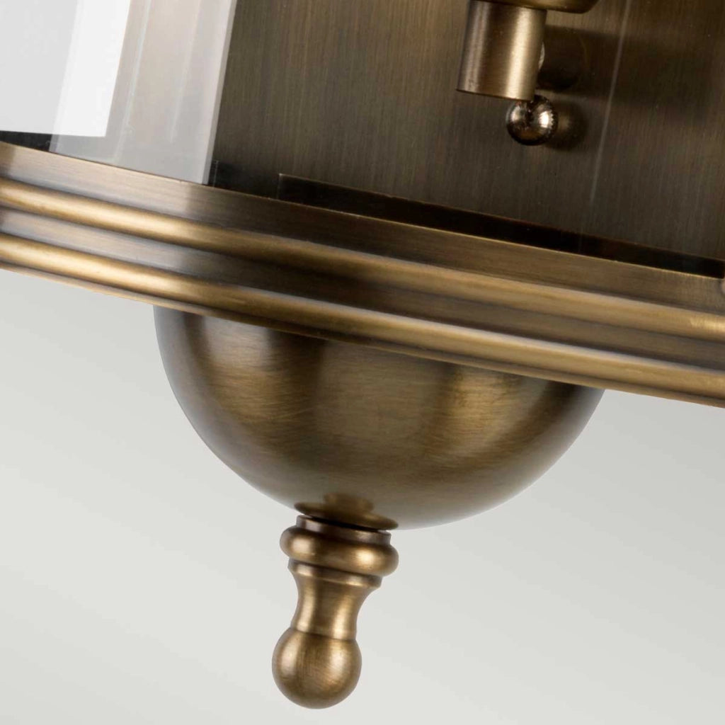 Applique esterna retrò ottone E27 60W Downing Street