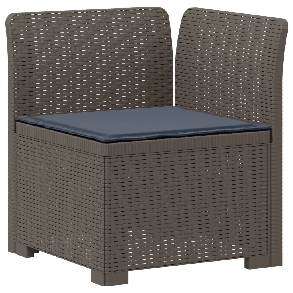 Divano da Giardino 5 Posti con Cuscini Stile Rattan PP 3443905
