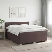 Letto box spring con materasso Marrone Scuro 140 x 200 cm 3450505