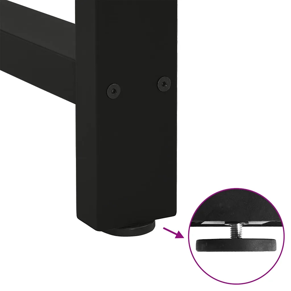 Gambe per Tavolino da Caffè Nere 2 pz 38x(42-43) cm Acciaio 4013276
