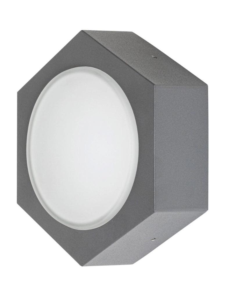 Applique esterna esagonale LED 9W antracite Rabalux