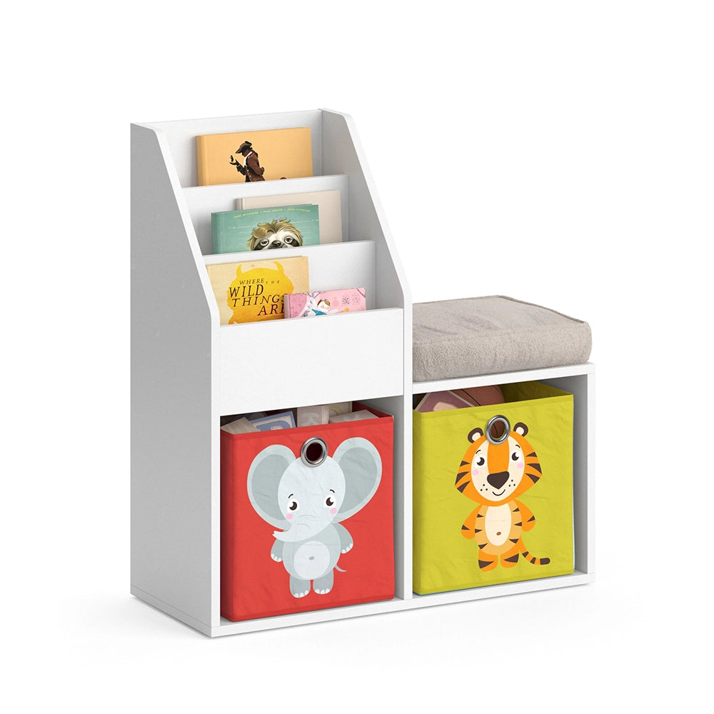 Vicco Libreria bambini Bianco 30.9 x 79 cm Mini, con 2 scatole pieghevoli opt.2