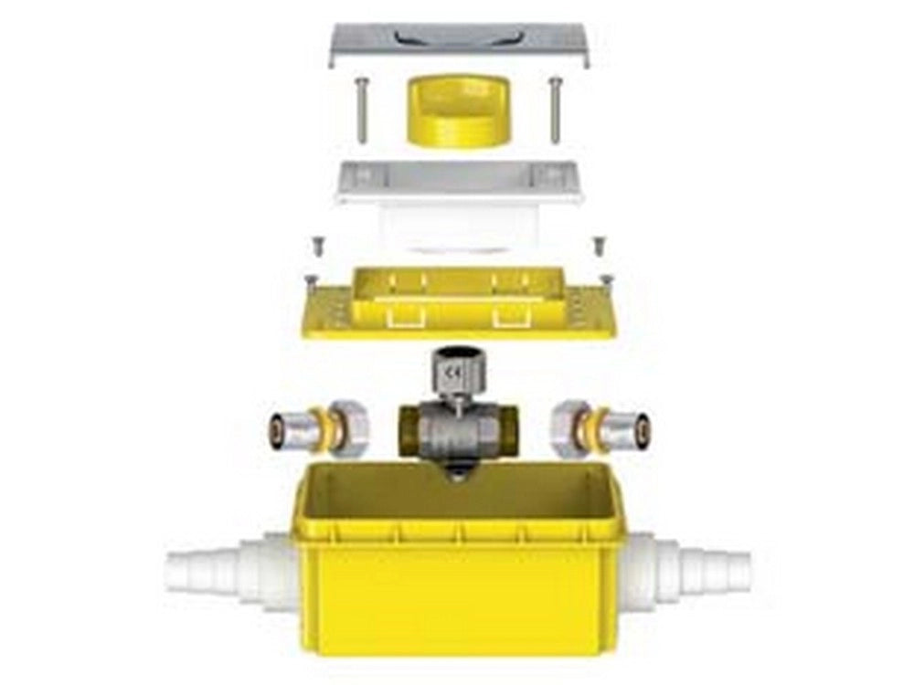 1pz valvola a sfera da incasso gas-box a pressare - codoli ø mm.16 cod:ferx.fer304924