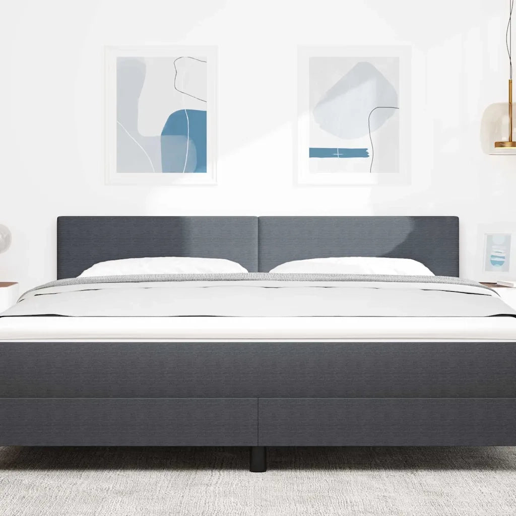 Testiera | Testata Grigio scuro 180 cm Tessuto in Cords