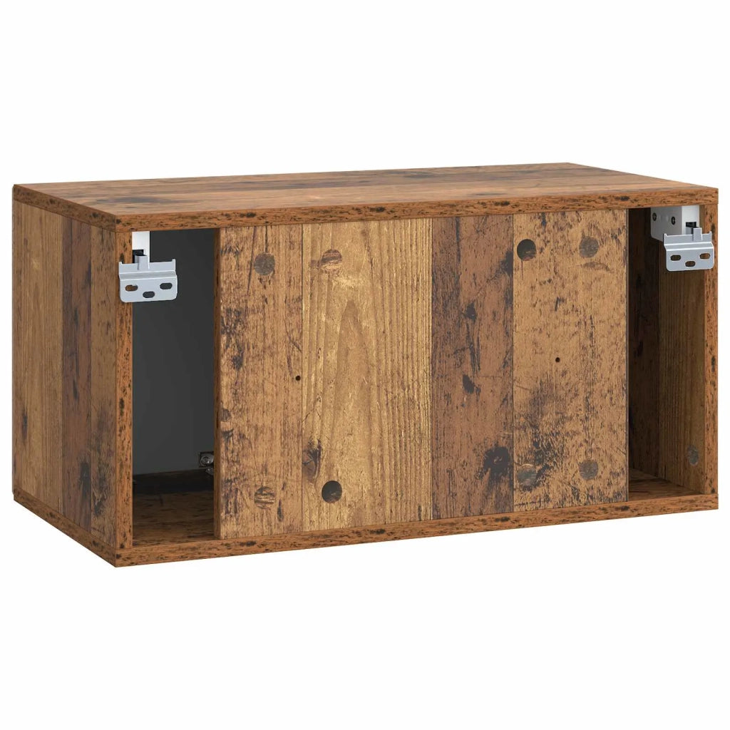 Mobile Porta TV da Muro-Credenza per TV sospesa Legno antico 59,5 x 31 x 30 cm 712402