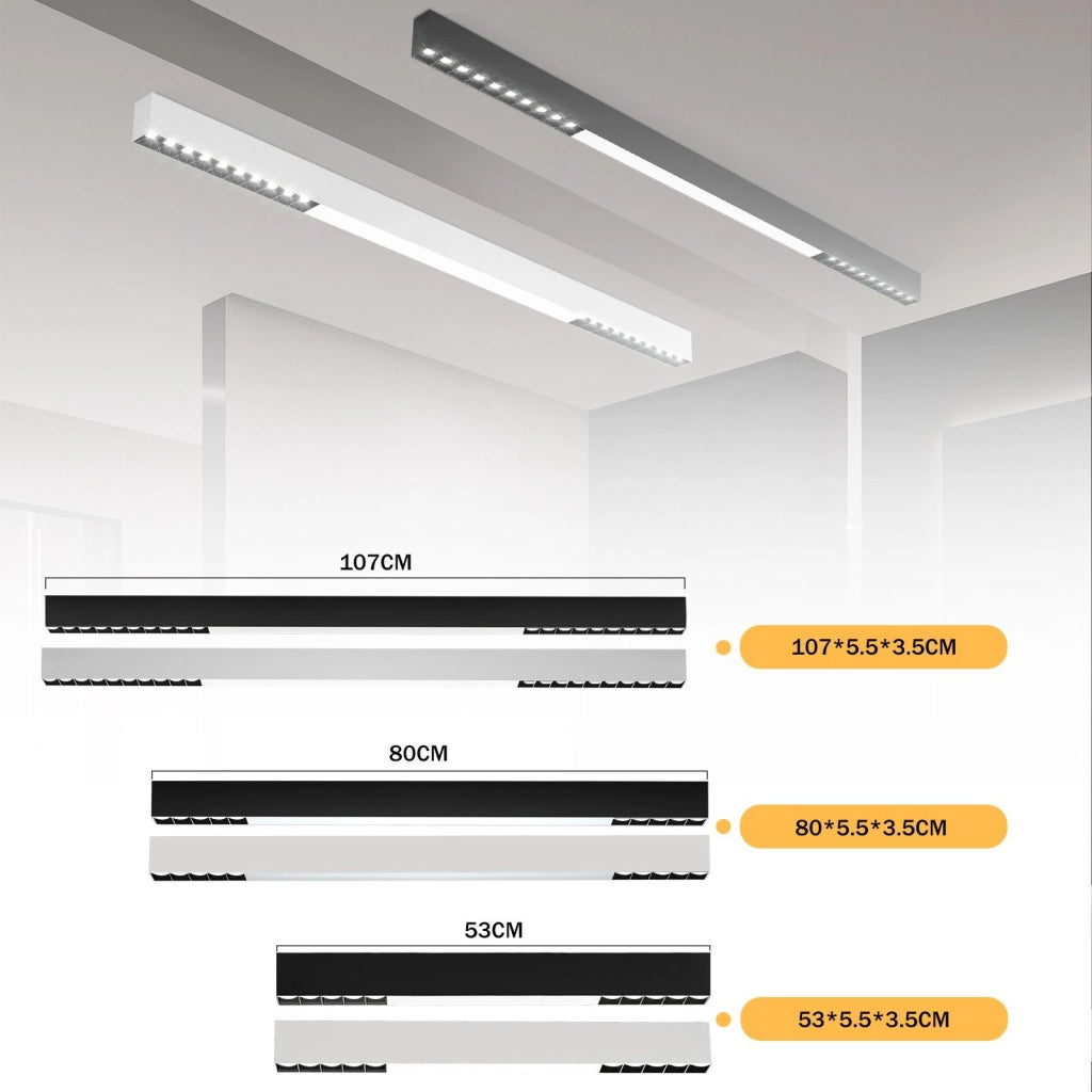ZMH Lampada da soffitto a LED da 53 cm, 80 cm e 107 cm per camera da letto studio e sala da pranzo