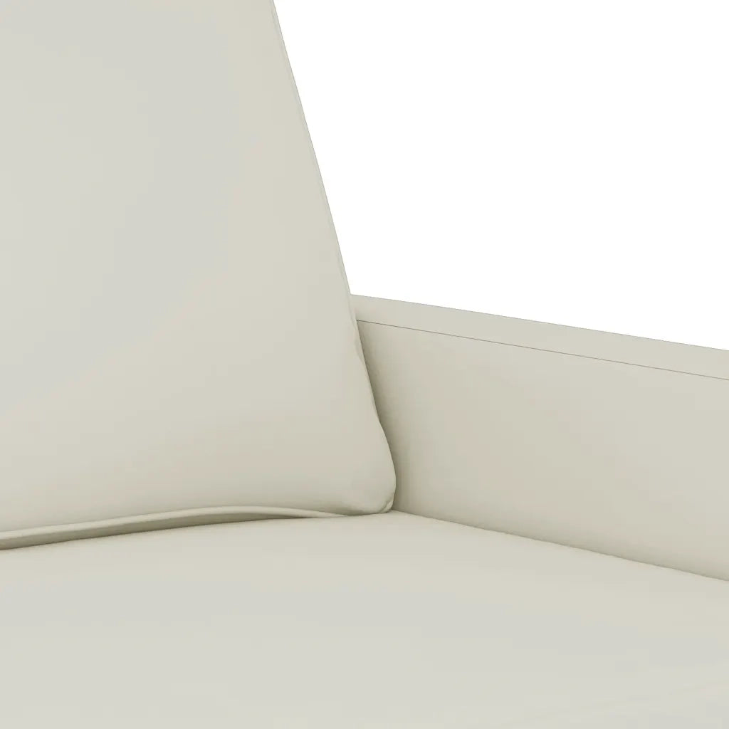 Set di Divani 3 pz con Cuscini Crema in Velluto 3201514