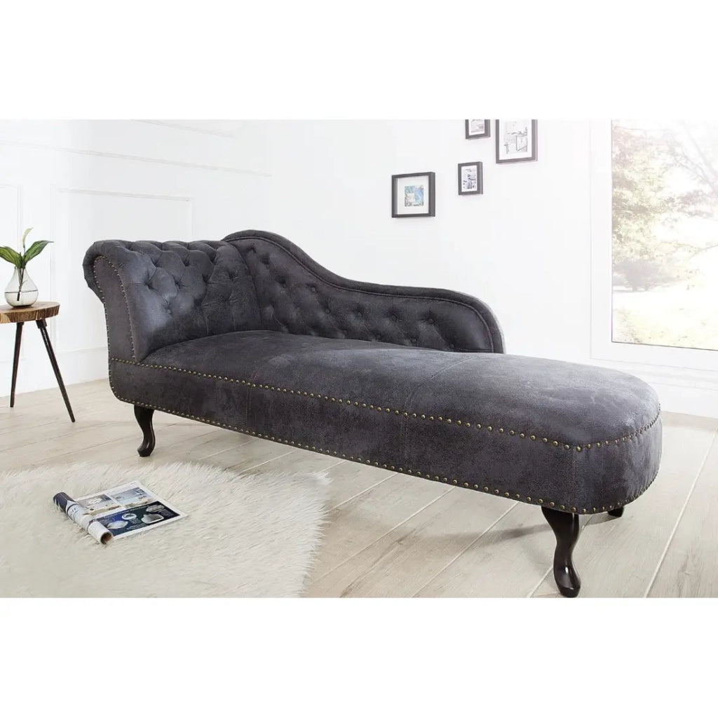 Méridienne EDGAR – Grigio bluastro – Stile barocco
