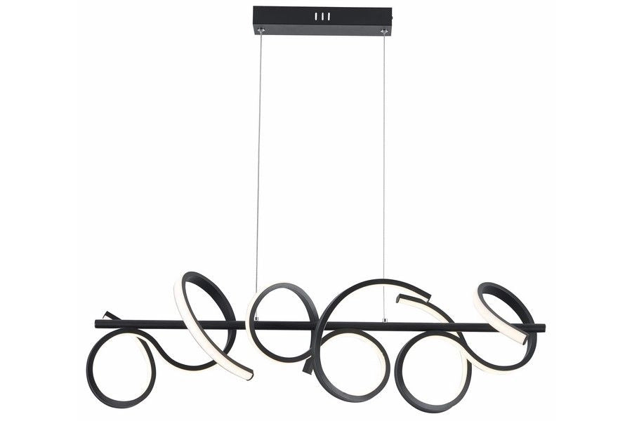 Lampada a sospensione Lozanna nera LED 30W Reality