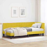 Cornice del letto ad angolo Giallo 90 cm x 200 cm Velluto 42016354