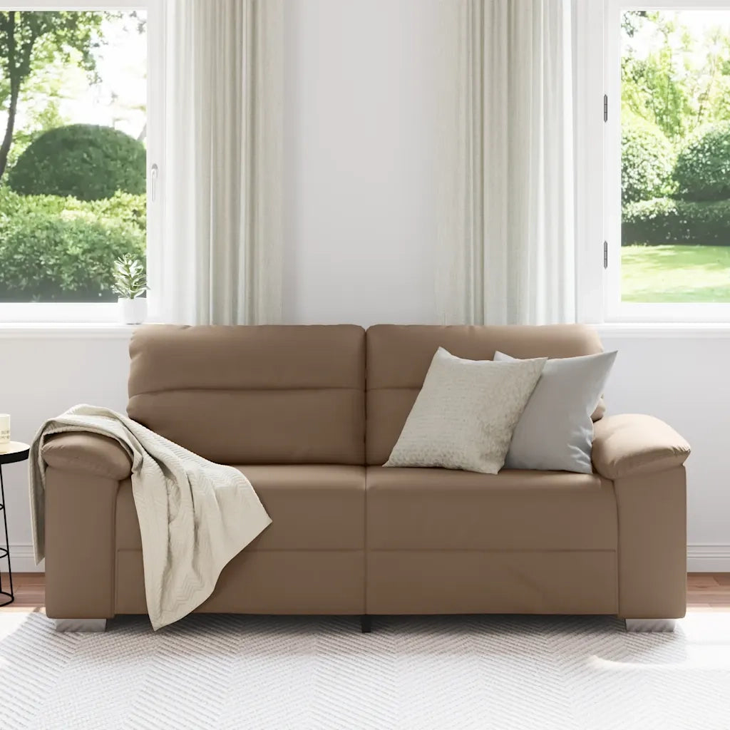 Divano a 2 posti Cappuccino 180x81x84 cm in similpelle 4105342