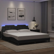 Giroletto con LED senza Materasso Zadar Nero 180x200 cm