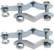 Supporto per Dynamo - 2 Pezzi - Cinghia Metallica - Adatta alla Vara da 11mm a 25mm - Argento - Materiale Resistente - Supporto per Bicicletta