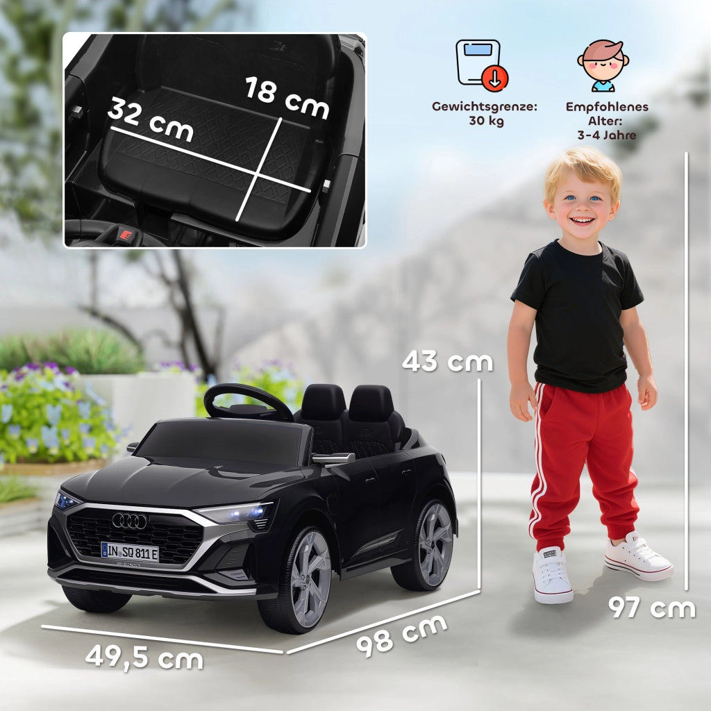 Auto Elettrica per Bambini Audi Q8 12V ¨C Xylo ¨C Nero con Telecomando e LED