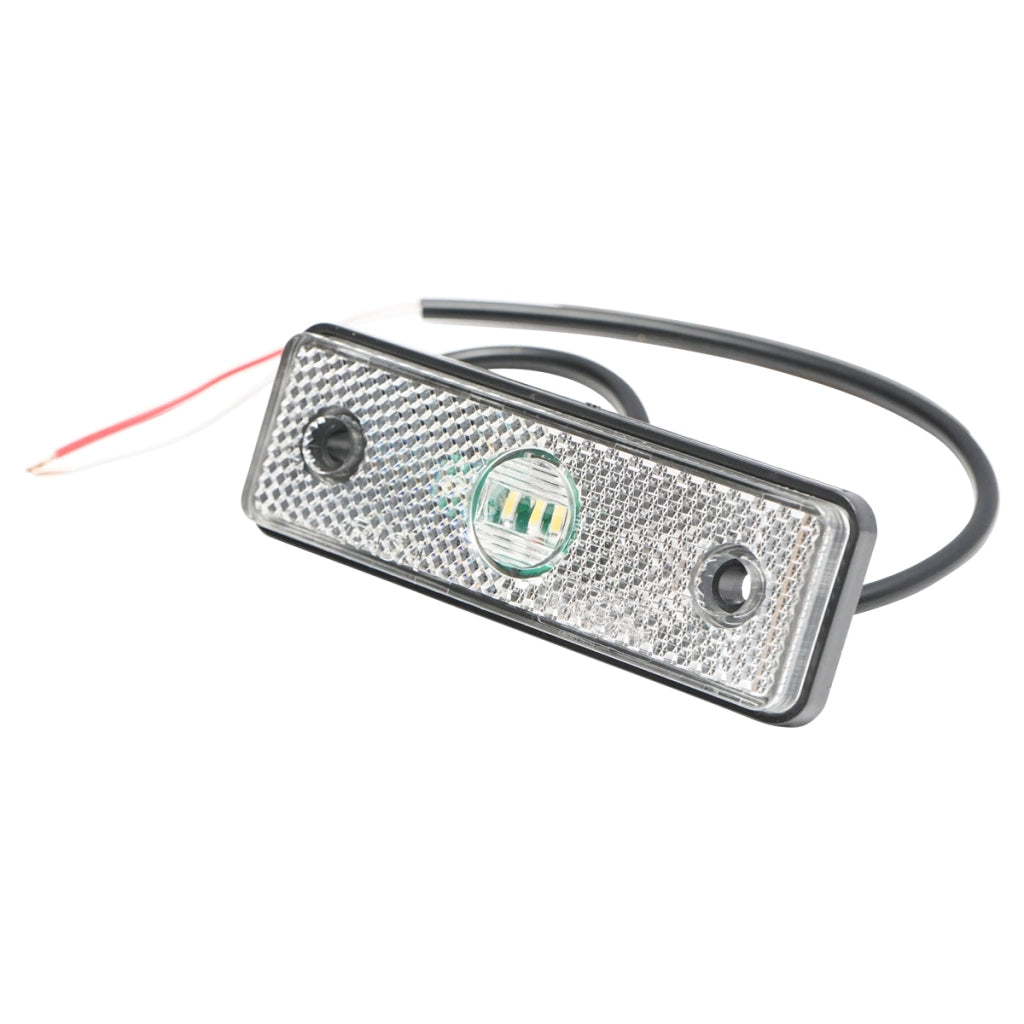 Lampada laterale bianca con LED, 24V.