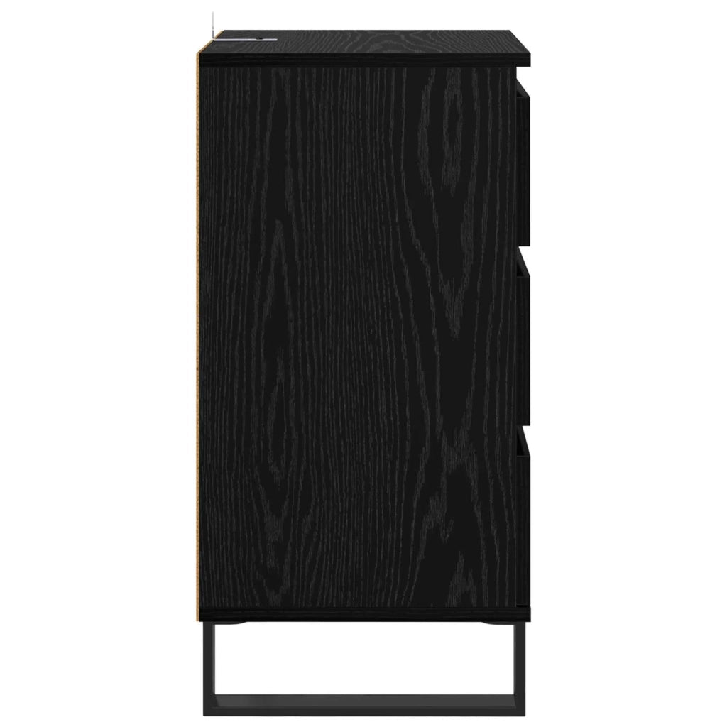 Credenza con cassetto Rovere nero Legno multistrato 881716