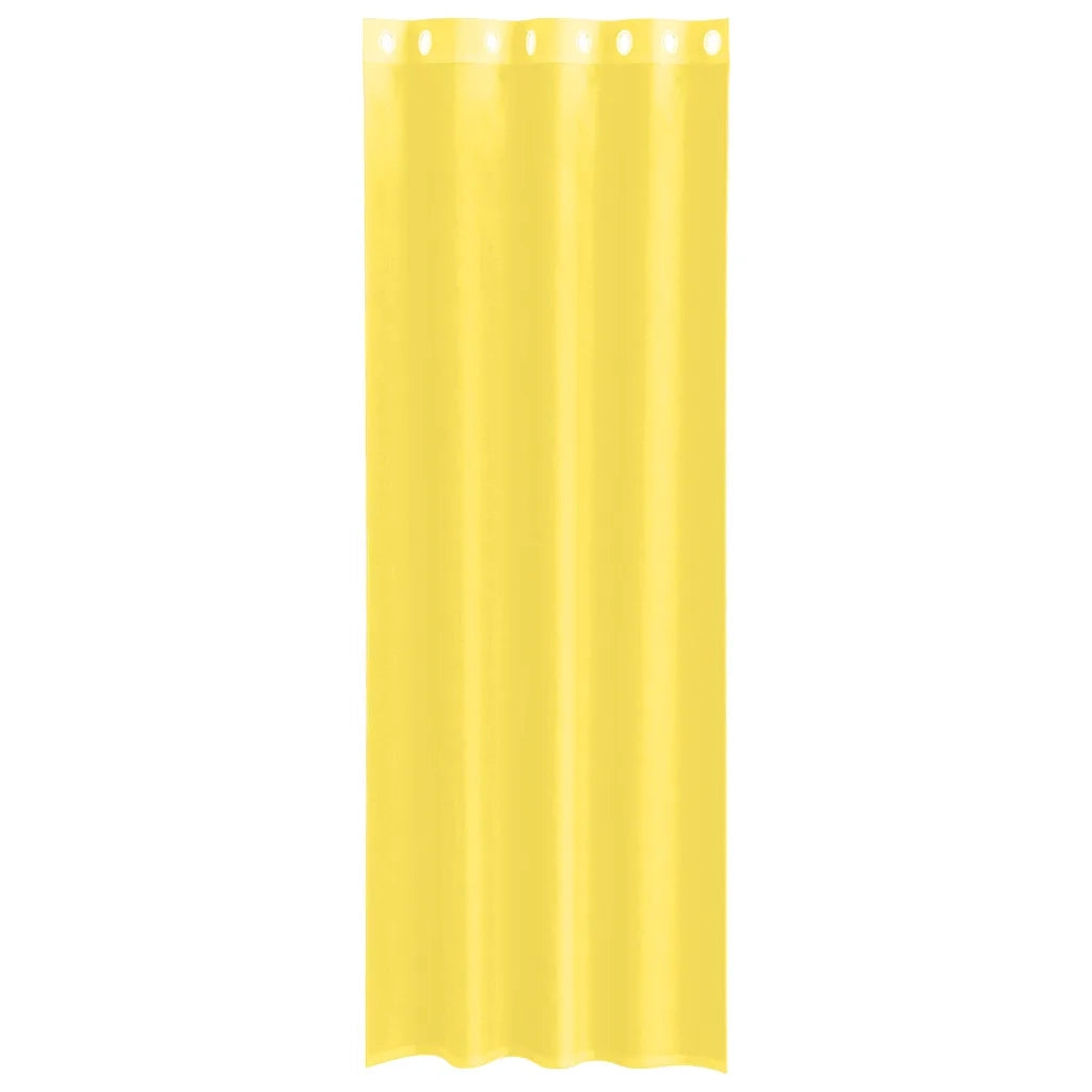 Tende in Voile con Occhielli 2 pz Giallo 4102135