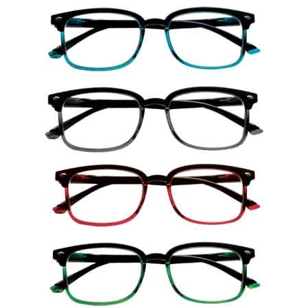 OCCHIALI DA VISTA GRADUATI 'KIT HAWAII' +2 nero-rosso - CHARRO