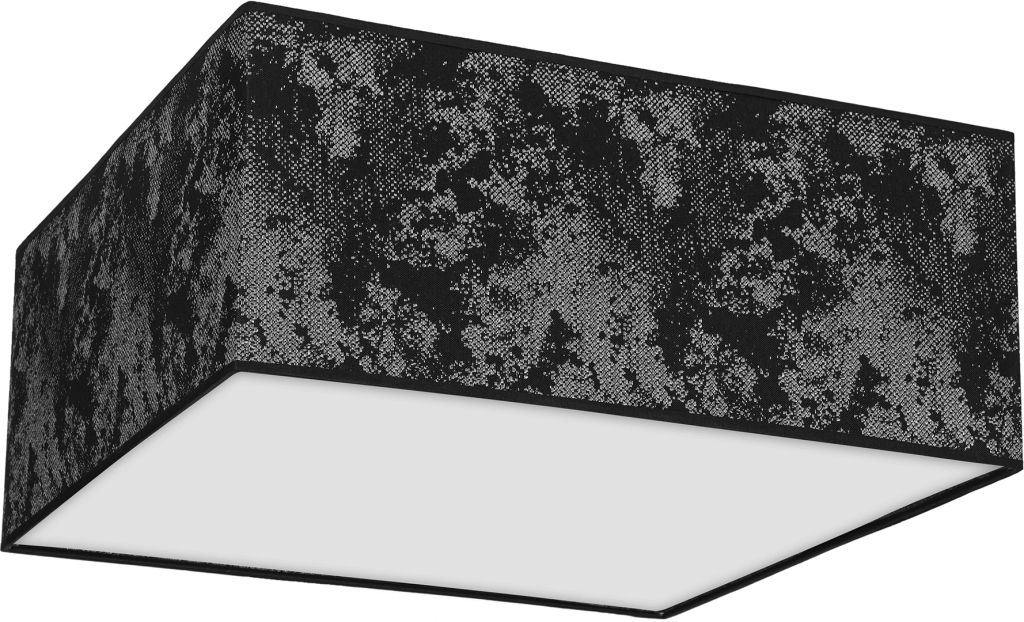 Plafoniera Satino quadrata 50 cm 3xE27 nera Milagro