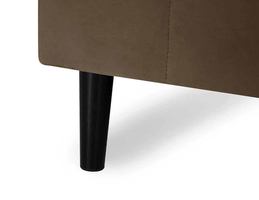 Divano angolare 3 posti con chaise longue destra velluto marrone - Washington - DI-WA09VLT-CLDX
