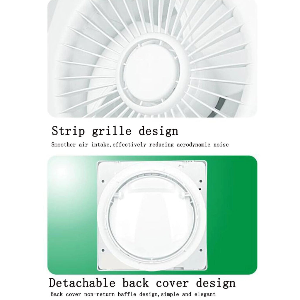 Ventola Aspirazione Bagno,Aspiratore Da Muro o Soffitto 150X150mm Foro 100mm Profondità 85mm 15W 230V 50Hz 98m³/h 35dB