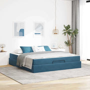 Struttura letto con materasso 2 pcs Blu Velluto 3399580