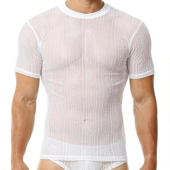T-shirt sexy senza maniche - Tank top - Maglia da notte - Ademend - Vestito leggero a mesh - Maglia microfibra - Camisetta