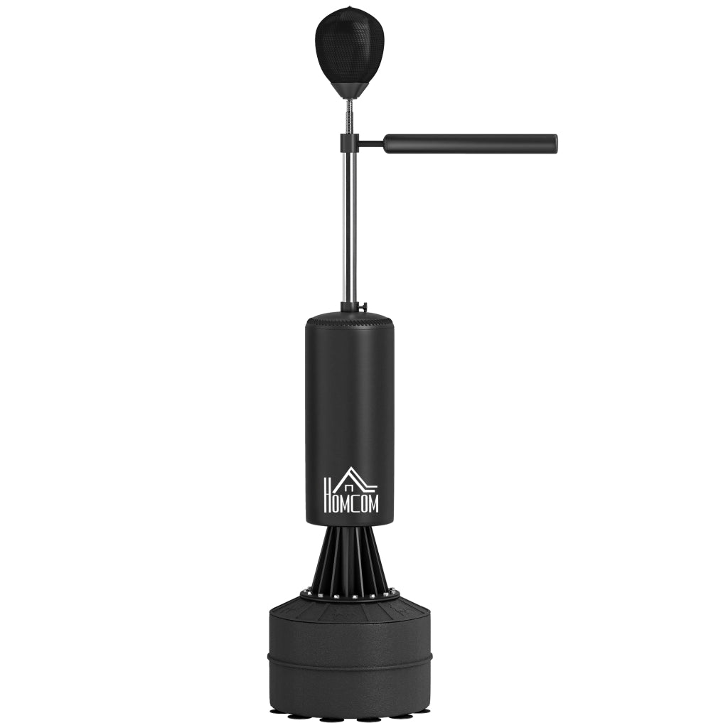 Sacco da Boxe 3 in 1 con Palla di Velocita ¨C Minimal ¨C Marrone, Regolabile in Altezza