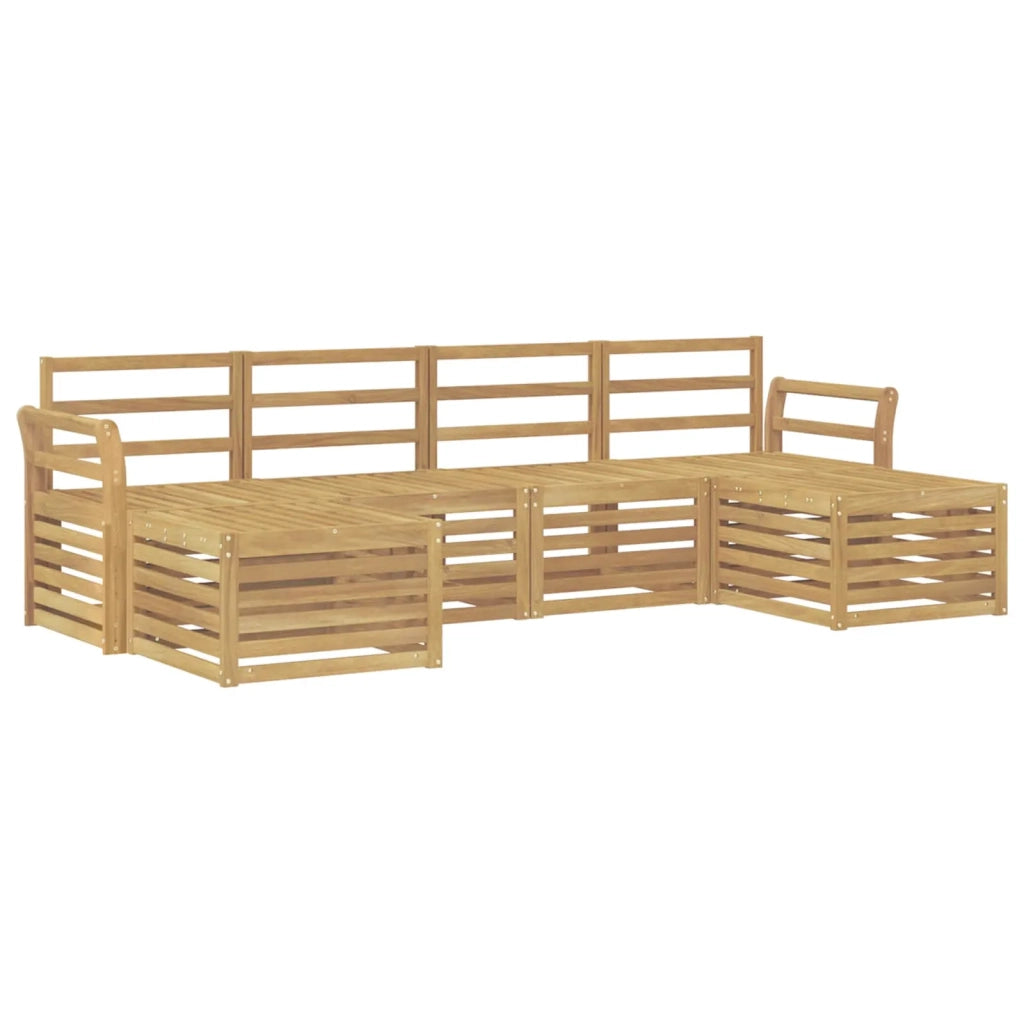 Set di divani da esterno 6 pcs Bianco 253 x 122,5 x 73 cm 3392274