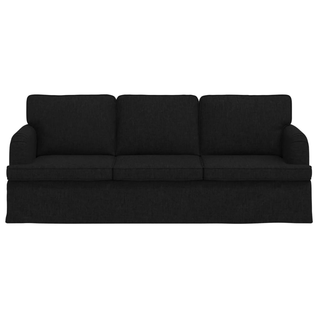 Divano Nero 201 x 80 x 85 cm Tessuto 42024499