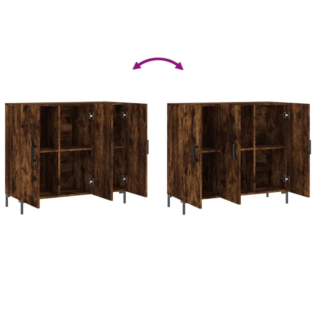 Buffet credenza cassettiera armadio mobile contenitore organizer per cucina soggiorno salotto 90 x 34 x 80 cm legno ingegnerizzato marrone 02_0031127