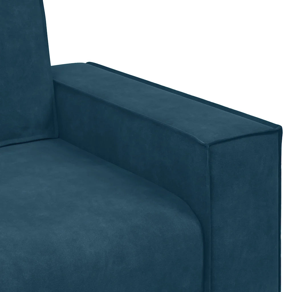 Set di Divani 2 pz con Cuscini Blu in Velluto 3324709