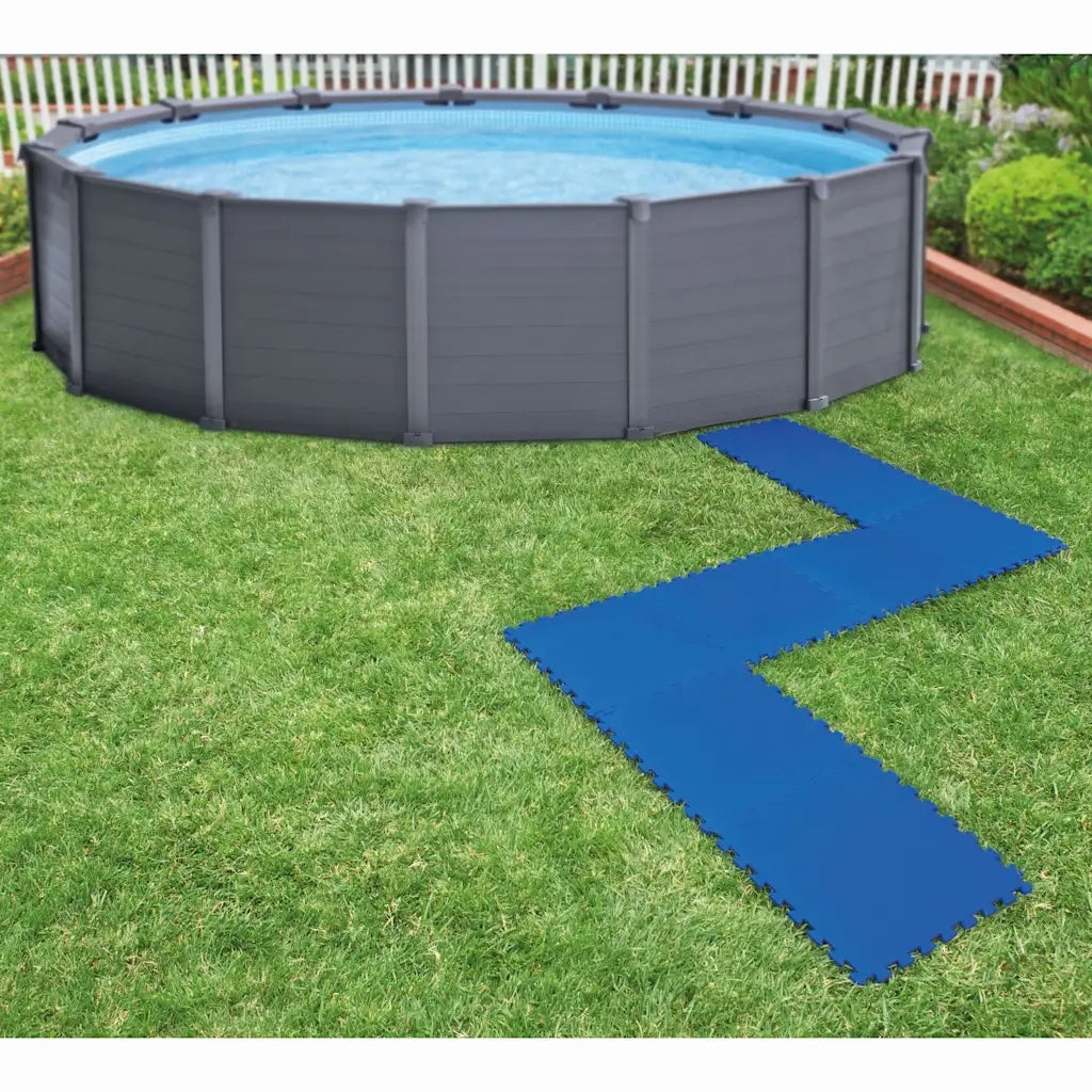 INTEX Protezioni per il Pavimento della Piscina 8 pz 50x50 cm Blu 92033