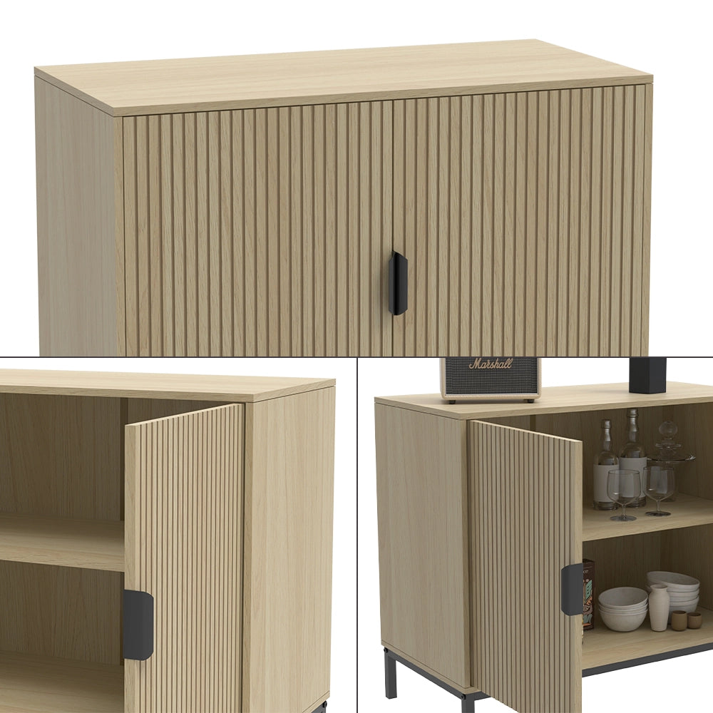 Vicco Cassettiera Rovere 80 x 45 cm con 2 porte