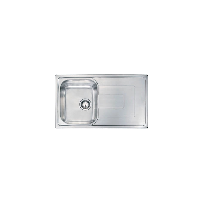 CM 010173.X2.01.2028 Classicstyle Lavello da Incasso 1 Vasca con Gocciolatoio Reversibile Acciaio Inox Microdecoro 86 x 50 cm colore Inox Antigraffio