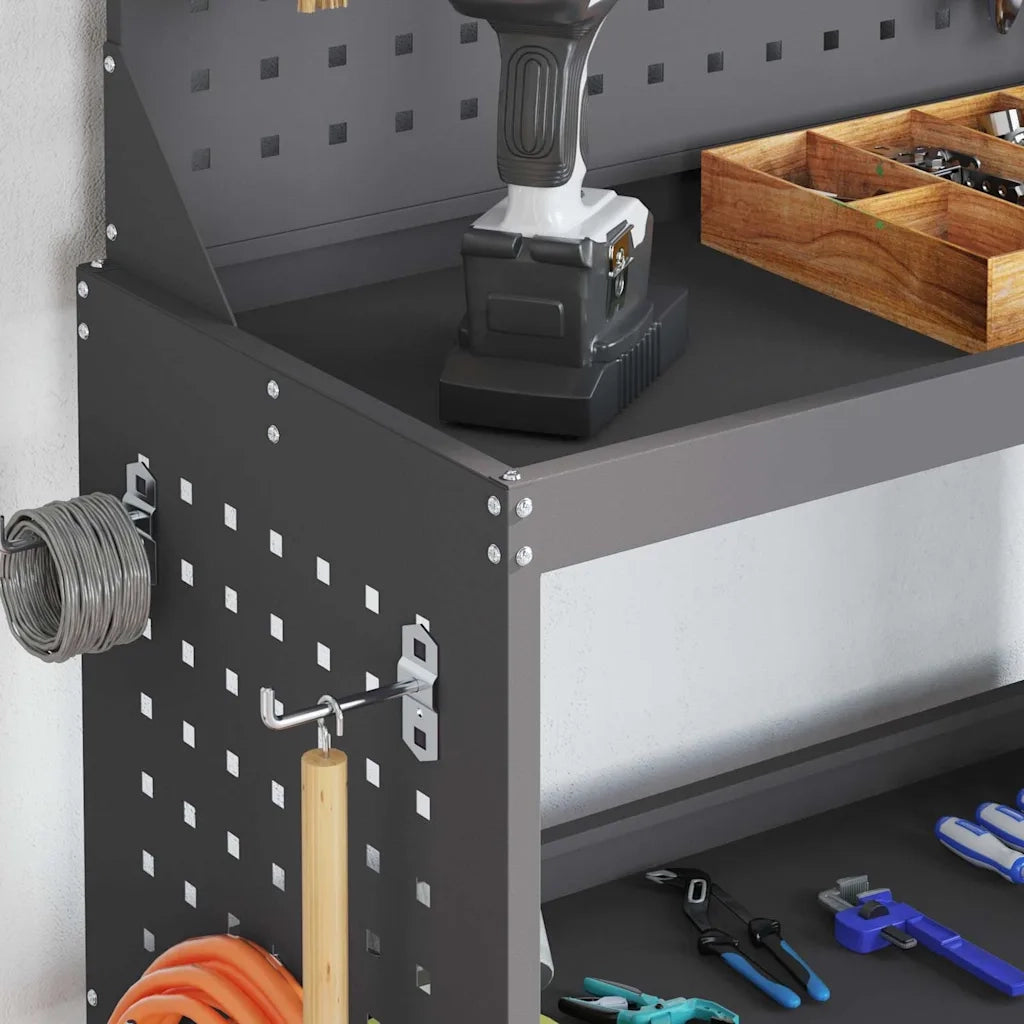 Carrello per Attrezzi con lo scaffale Nero 65 x 35 x 111 cm 874546