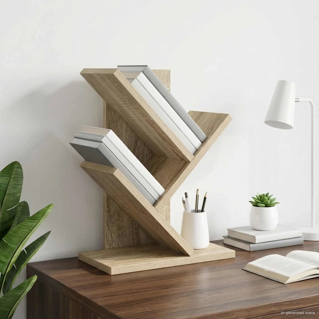Scaffale per Libri a Forma di Albero 3 Strati 30 x 18 x 40 cm 8012350