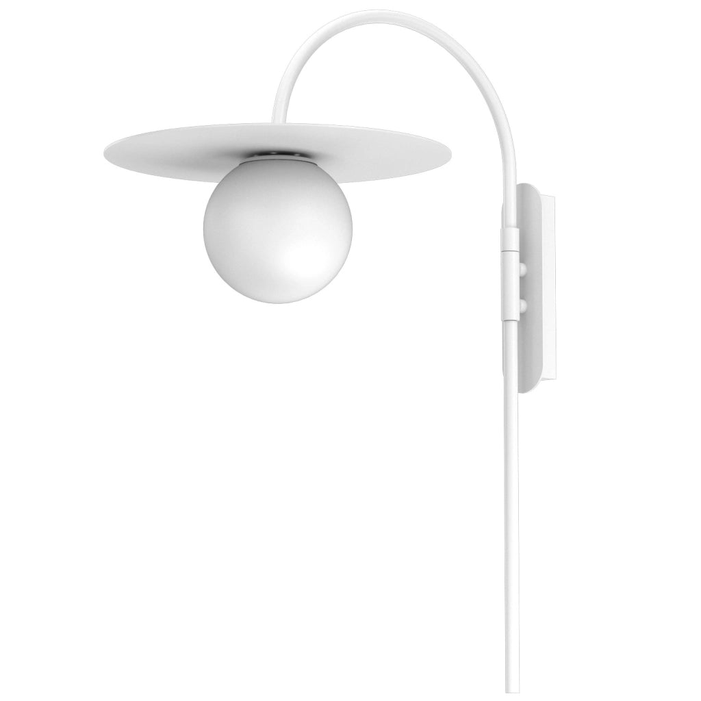 Applique Flat 1xE27 bianca metallo Luminex